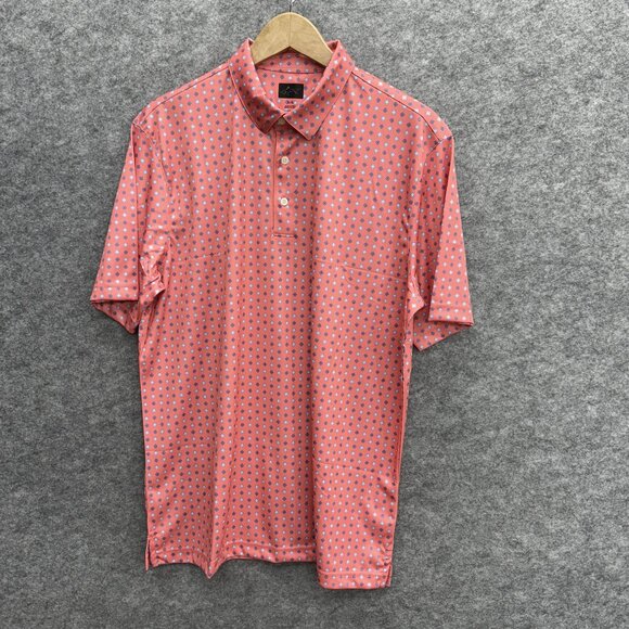 Greg Norman Performance Polo Play Dry Men's Peach Golf Polo Shirt, Size L, NEW - Picture 1 of 12
